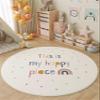 HONGXIU Bohemian Round Area Rug, 4ft Bedroom Rainbow Decorative Area Rug, Soft Non-Slip Washable Rug, Children's Game Crawling Rug, Suitable for Teenage Girls' Bedrooms, Classrooms, and Nurseries view 1