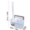 MOOWI Toilet Brush Toilet Brush Holder Household Long Handle Toilet Cleaning Brush Bathroom Wall-Mounted Cleaning Brushs 360 No Dead end Toilet Bowl Brush Rack Set Bathroom Brush and Holder view 2