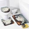 ZGDPBYF Bathroom Rugs Set Ultra Soft 3 Pieces Bath Rugs Non Slip, Halloween Bathroom Mat, Bathroom Set with Toilet Rugs, Scary Castle Perfect Plush Bathroom Mats for Bathroom Tub, Shower view 4