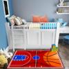 Basketball Rug for Boys Bedroom - Basketball Court Rug Sport Area Rugs Carpet for Kids Printed Basketball Court Decor Floor Mats, 3x4 Feet view 4