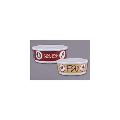 Magnolia Lane Florida State Seminoles Bowl with Lids, 7.5-inch Length, Kitchen Accessories, Set of 2