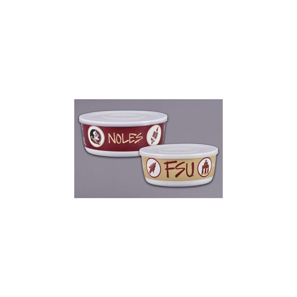 Magnolia Lane Florida State Seminoles Bowl with Lids, 7.5-inch Length, Kitchen Accessories, Set of 2