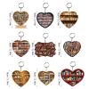 Ayammahic 9 Book Lovers Heart Ornament, 2D Acrylic Double Sided Book Heart Ornament, Tree Hanging Ornament for Her Librarian, Book Lovers, Suitable for Halloween, view 2