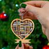Ayammahic 9 Book Lovers Heart Ornament, 2D Acrylic Double Sided Book Heart Ornament, Tree Hanging Ornament for Her Librarian, Book Lovers, Suitable for Halloween, view 4
