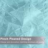 California King Size Pinch Pleated Duvet Cover Set Aqua Blue 600 TC Zipper Closure Egyptian Cotton 1 Piece Duvet Cover Pintuck Beddding Sets view 2