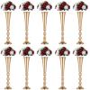 NUPTIO 10 Pcs Wedding Vase & 10 Pcs Artificial Flowers Set for Wedding Centerpieces for Tables view 1
