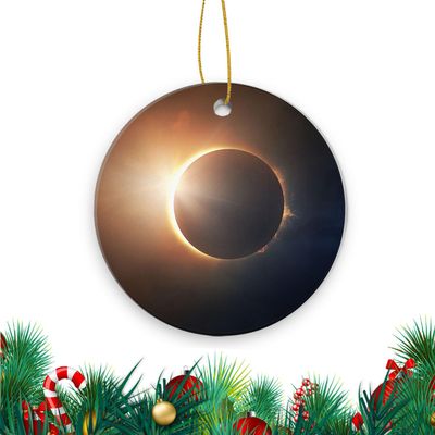 Christmas Ornament Xmas Tree Christmas Halloween Decor for PartySolar Eclipse