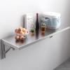 Wall Mounted Folding Table, Wall Desk Fold Down, Floating Desk for Study,Stainless Steel Wall Shelf, suitable for bedroom, kitchen, living room, balcony, bathroom (80 * 30cm/31.5 * 11.8in) view 1
