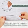 Queen Mattress Protector Waterproof Fits 12/13 /14/15 Inch Deep, 6-Sides Zippered Mattress Encasement Cover Terry Top view 3