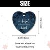 Angel Dad Memorial Christmas Ornaments Heart-Shape Ceramic Ornament Xmas Tree Holiday Home Decorations Gifts in Memory of Lossed Family Friends view 2