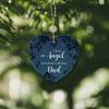 Angel Dad Memorial Christmas Ornaments Heart-Shape Ceramic Ornament Xmas Tree Holiday Home Decorations Gifts in Memory of Lossed Family Friends view 3
