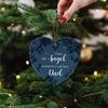 Angel Dad Memorial Christmas Ornaments Heart-Shape Ceramic Ornament Xmas Tree Holiday Home Decorations Gifts in Memory of Lossed Family Friends view 4