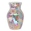 Mosaic Glass Vase, European Style Shiny Exquisite Decorative Vase, Decorative Flower Vase for Bedroom Living Room Kitchen Office Wedding view 4