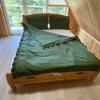 Hemp green Set with ruffles Duvet cover and two pillowcases with ruffles - Hemp Green Color, 3 Pieces, 1 Duvet Cover and 2 Pillowcases 20" x 26" (US King 106x90") view 4