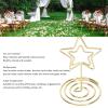 20Pcs Mini Place Card Holders, Gold Double Stars Design Place Card Holders for Weddings Table Card Holders with Spiral Base Metal Photo Clip Stand for Centerpiece Anniversary Party view 3