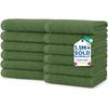 DAN RIVER 12 Pack Wash Cloths for Showering [12x12] - 100% Cotton Washcloths Premium Quality Flannel Face Cloths for Bathroom, Highly Absorbent and Soft Feel Wash Clothes, Sage Green view 1