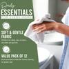 DAN RIVER 12 Pack Wash Cloths for Showering [12x12] - 100% Cotton Washcloths Premium Quality Flannel Face Cloths for Bathroom, Highly Absorbent and Soft Feel Wash Clothes, Sage Green view 3