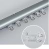 5ft 6ft 7ft 8ft 9ft 10ft 11ft 12ft Long Straight Rail Curtain Rod for Room Divider, White Champagne Grey Sliding Curtain Track for Patio/ Bay Window/ Camper /Bedroom/Gazebo/Office, Wall Mount ( Color view 3
