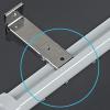 5ft 6ft 7ft 8ft 9ft 10ft 11ft 12ft Long Straight Rail Curtain Rod for Room Divider, White Champagne Grey Sliding Curtain Track for Patio/ Bay Window/ Camper /Bedroom/Gazebo/Office, Wall Mount ( Color view 4