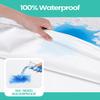 39x75 Twin Waterproof Mattress Protector Fits 9-12" Deep, Zippered Mattress Encasement Cover, WINKAURA Premium Washable Terry Top Fabric Mattress Pad Cover view 3