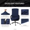 Elastic Computer Chair Cover with Durable Zipper - Protective Removable Washable Universal Office Desk Chair Seat Slip Cover for Dogs, Cats, Pets - Stretchy Soft Anti-dust Desk Chair Seat Protector view 2