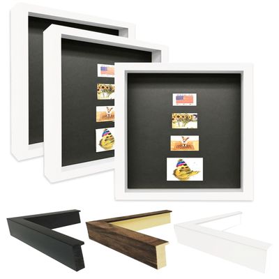 Picture Frame Set of 2. 2-3/16" Polystyrene Shadow Box White 11x17 Wholesaleartsframes-com 2880 Series Made in USA