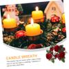DECHOUS Rings Decor Artificial Flower Candle Ring Artificial Rose Candle Ring Tabletop Wreath Wedding Table Centerpiece Flower centerpieces for Tables Flowers Silk Flower Props view 3