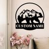 YOOSHINING Personalized Mountain Bear with Deer Metal Wall Art Bear Wall Decor Elk Metal Sign, Custom Bear Name Sign Bear Art Home Decor, Rustic Cabin Decor Christmas Decor Birthday Housewarming view 4