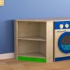 Classroom Essentials Commercial Grade Wooden Kid's Two Tier Corner Kitchen Cabinet view 4