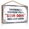 Little Man Cave Wood Signs Doorbell Broken Yell Ding Dong Really Loud Wooden Sign Restroom Decor Husband Gifts (Size : 23X35CM) view 1