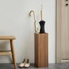HOMSFOU Umbrella Stand Rack Wooden Square Umbrella Holder Standing Umbrella Storage Organizer Bin Indoor Umbrella Bucket Canes Walking Sticks Rack for Home Entryway Office Hotel view 4