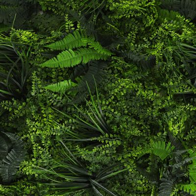 3rd Street Inn Greenery Panel - Artificial Hedge Wall - Fake Plant Wall Backdrop - Privacy Screen - Interlocking Panels - Indoor Outdoor Dcor (12, Fern)