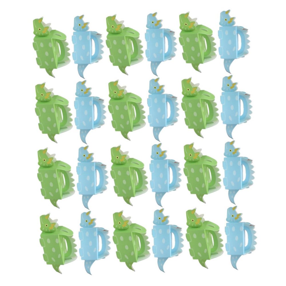 FUNOMOCYA 100pcs Dinosaur Candy Boxes Assorted Shapes Candy Wrapping Cases for Parties Light Delicate Storage Containers