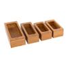 Seville Classics Bamboo Premium Organizer Storage Bins for Kitchen Silverware, Pantry, Closet, Office Desk, Pens, Utensils, Makeup, K Cup, Bamboo, Bag Holder Bin Set (4 Piece) view 2