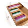Seville Classics Bamboo Premium Organizer Storage Bins for Kitchen Silverware, Pantry, Closet, Office Desk, Pens, Utensils, Makeup, K Cup, Bamboo, Bag Holder Bin Set (4 Piece) view 4