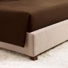 Luxurious 800 Thread Count Egyptian Cotton Olympic Queen Fitted Sheet Pack of 2- Deep Pocket Olympic Queen Fitted Sheet Only, Soft and Durable, Premium Olympic Queen Size Fitted Sheet Chocolate Solid view 2