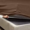 Luxurious 800 Thread Count Egyptian Cotton Olympic Queen Fitted Sheet Pack of 2- Deep Pocket Olympic Queen Fitted Sheet Only, Soft and Durable, Premium Olympic Queen Size Fitted Sheet Chocolate Solid view 3