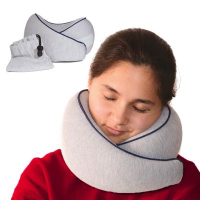 ETONVILLE Memory Foam Travel Pillow | Provides Real Support for Head, Neck and Chin | Best Firm Airplane Pillow for Long Flights