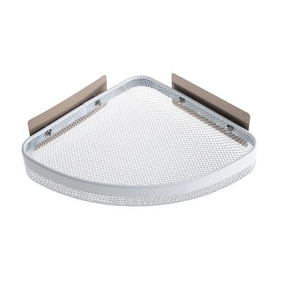 BAHELS Corner Shower Caddy Iron Bathroom Shelf, Mesh Storage Rack, Wall Mounted Corner Shower Caddy Organizer, Shampoo Holder Bathroom Organizer Shelves Shower Organizer (Color : White)