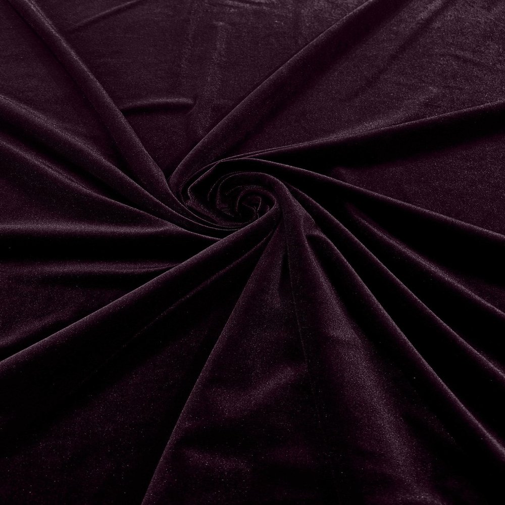 Backdrop King Inc, 60" Wide 90% Polyester 10 Percent Spandex Stretch Crushed Velvet Fabric for Sewing Apparel Costumes Craft, Sold by The Yard. (Raisin, 10 Yards)