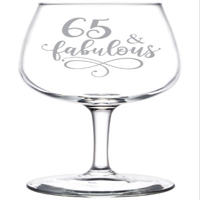 (65th) Fabulous Aged Vintage Birthday Celebration Wine Taster Glass