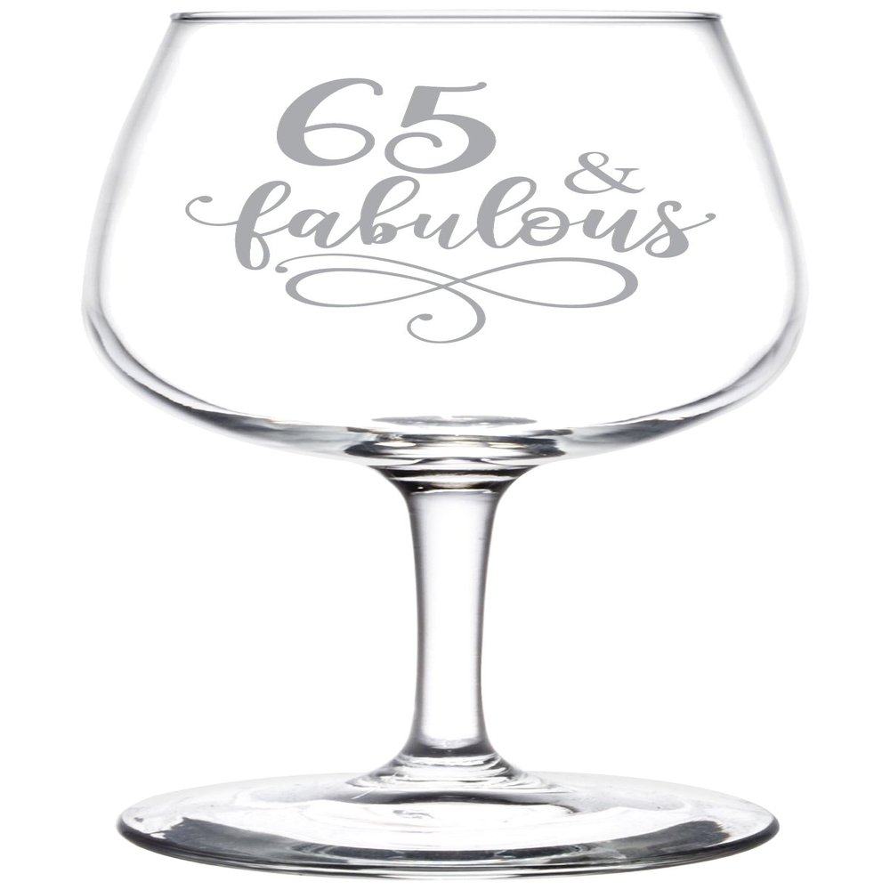 (65th) Fabulous Aged Vintage Birthday Celebration Wine Taster Glass