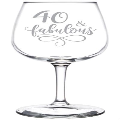 (40th) Fabulous Aged Vintage Birthday Celebration Wine Taster Glass