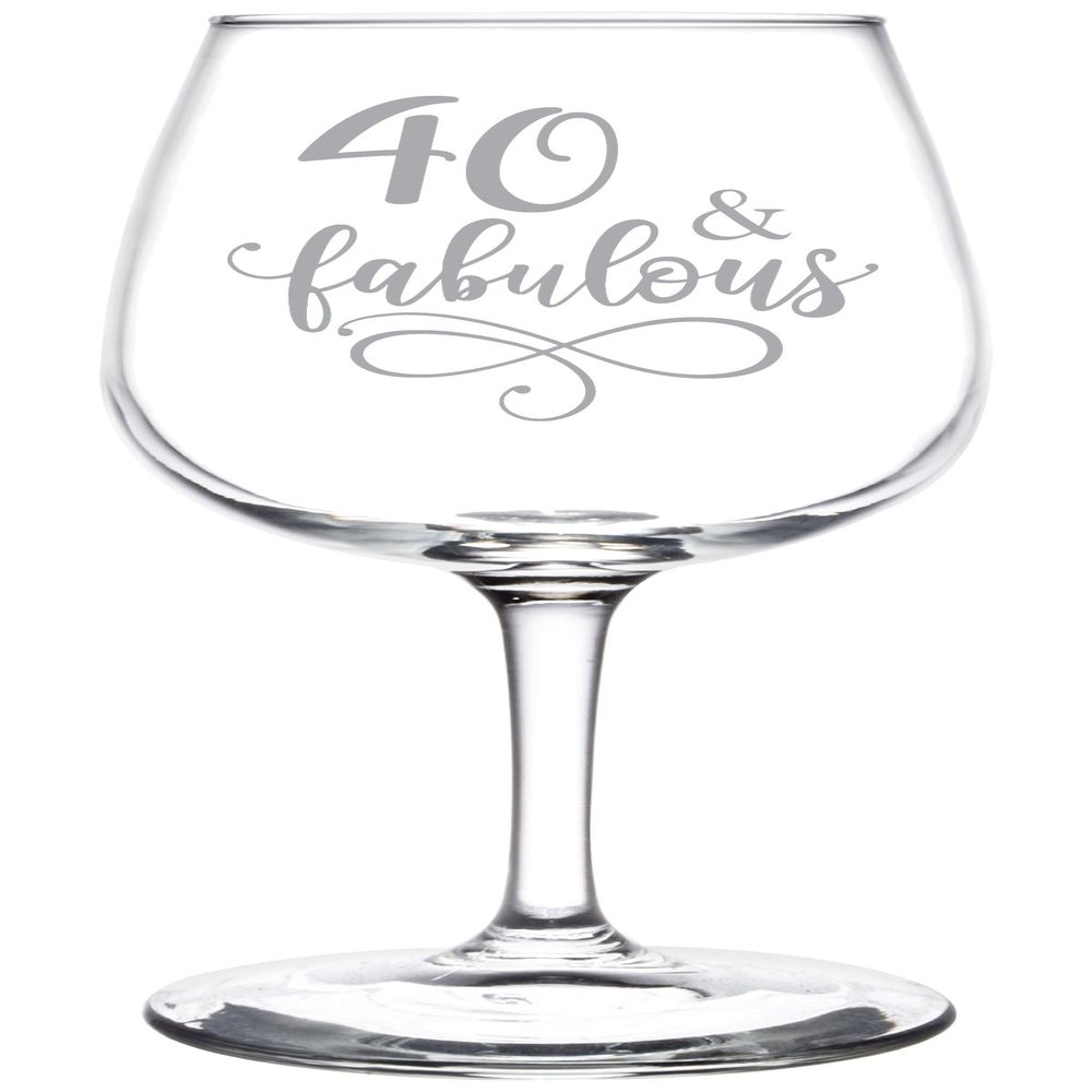 (40th) Fabulous Aged Vintage Birthday Celebration Wine Taster Glass