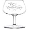 (40th) Fabulous Aged Vintage Birthday Celebration Wine Taster Glass view 1