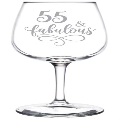 (55th) Fabulous Aged Vintage Birthday Celebration Wine Taster Glass