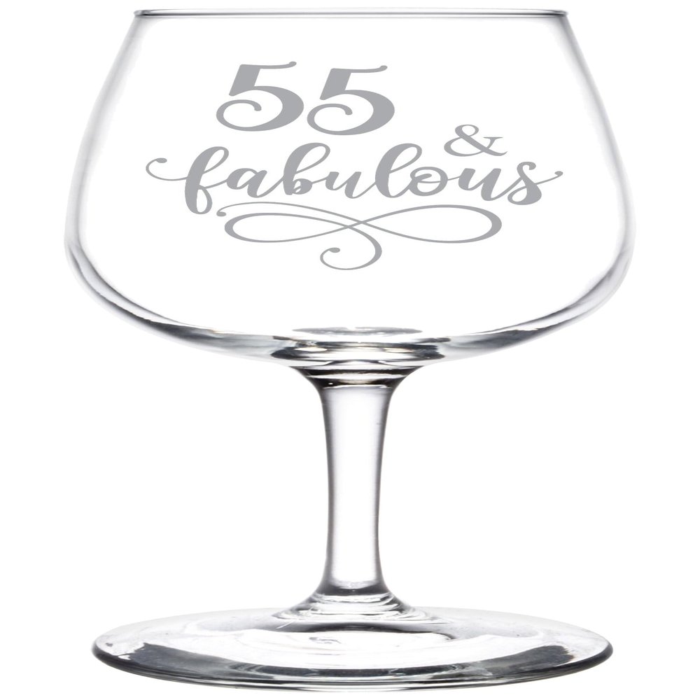 (55th) Fabulous Aged Vintage Birthday Celebration Wine Taster Glass