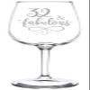 (32nd) Fabulous Aged Vintage Birthday Celebration Wine Taster Glass view 1