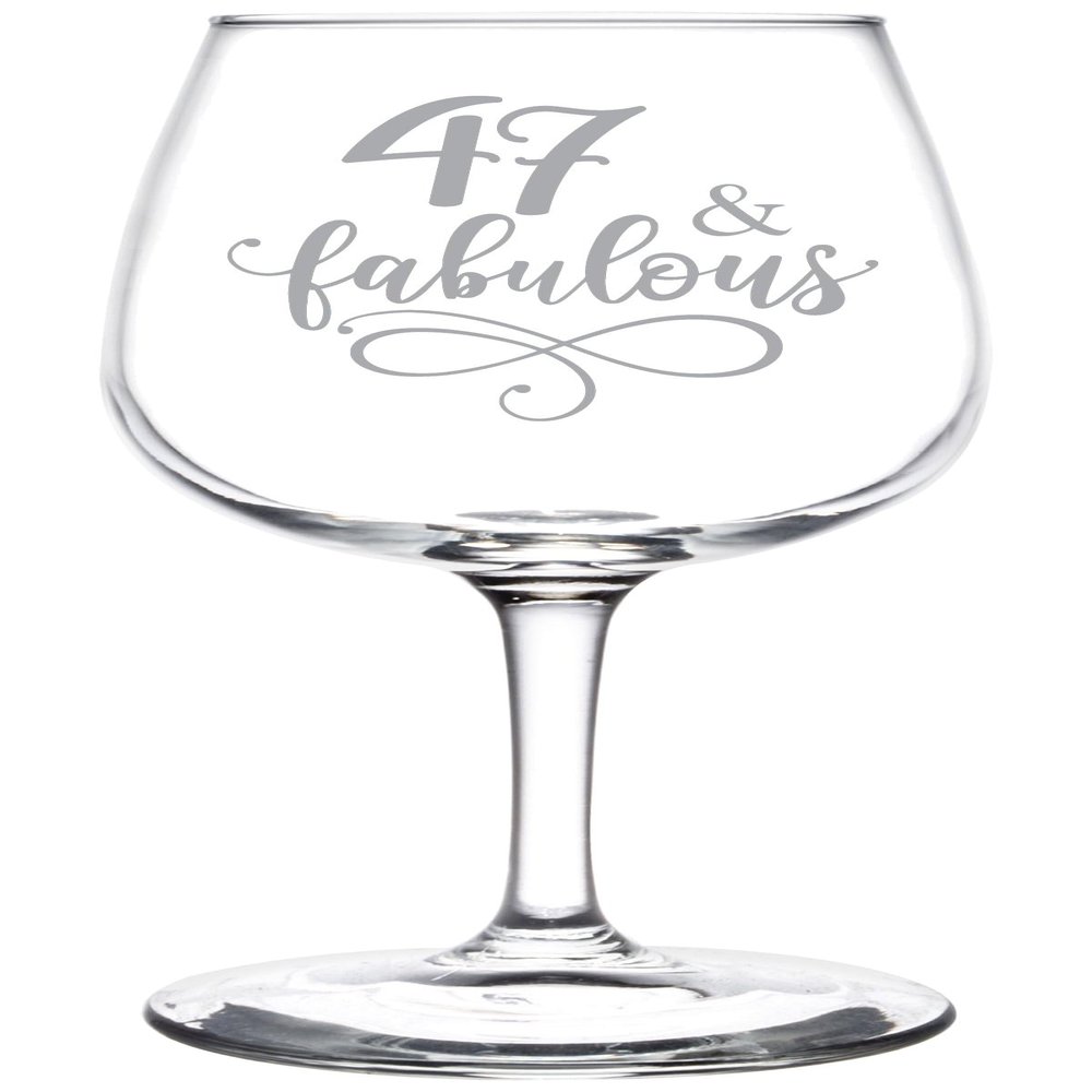 (47th) Fabulous Aged Vintage Birthday Celebration Wine Taster Glass