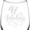 (47th) Fabulous Aged Vintage Birthday Celebration Wine Taster Glass view 2